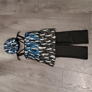 Kids Revolution Tap/Jazz costume "Steam Heat" style 543 size LC